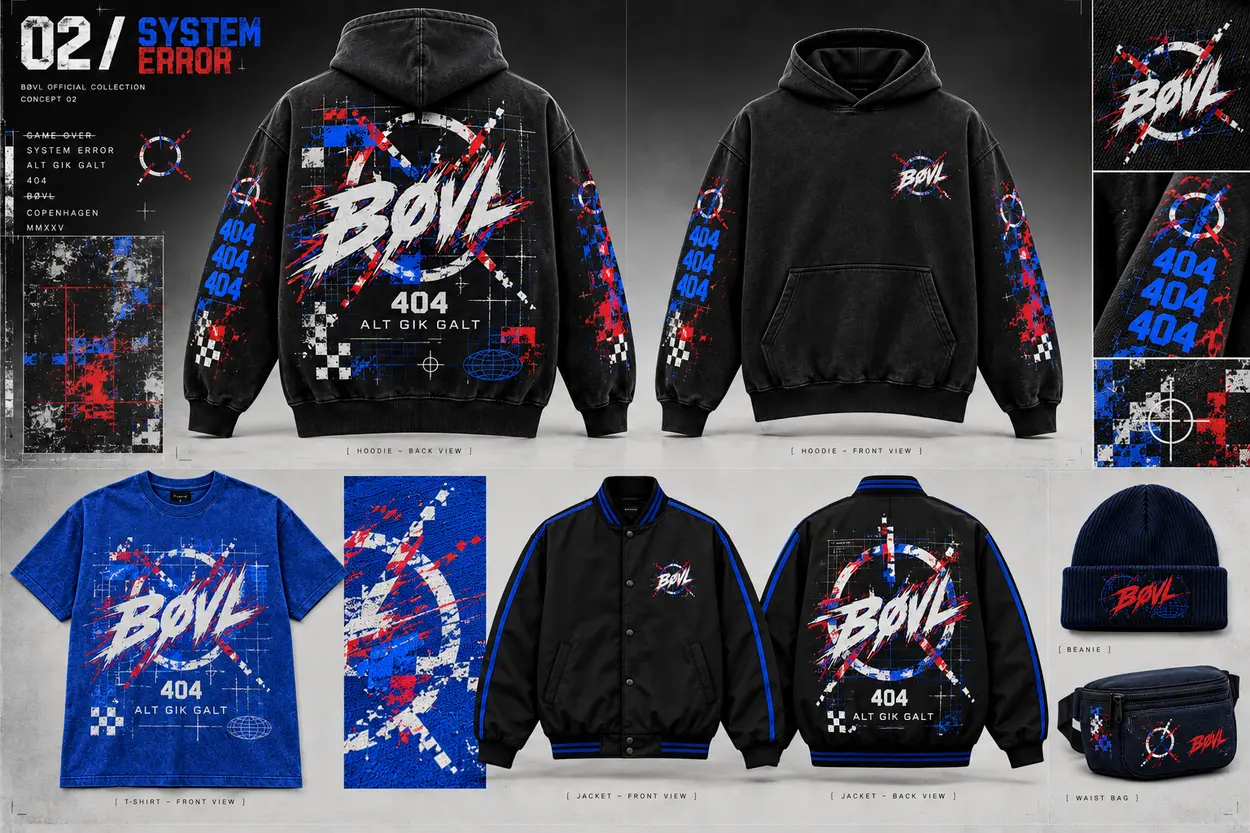 Konceptmockup: SYSTEM ERROR